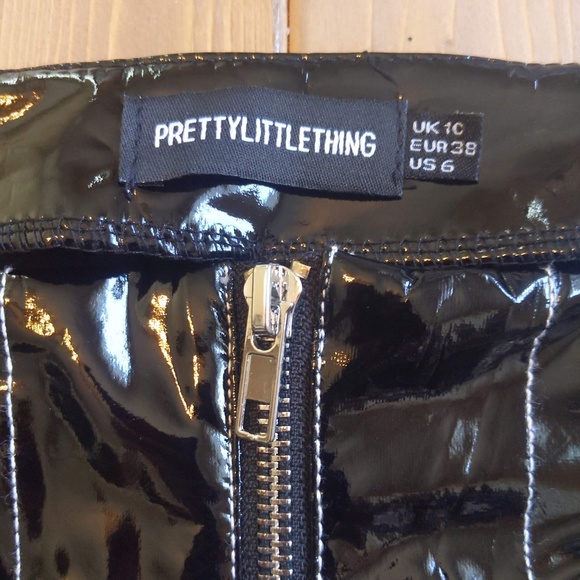 Black PVC Vinyl High Waisted Cat Woman Pants - Picture 4 of 8